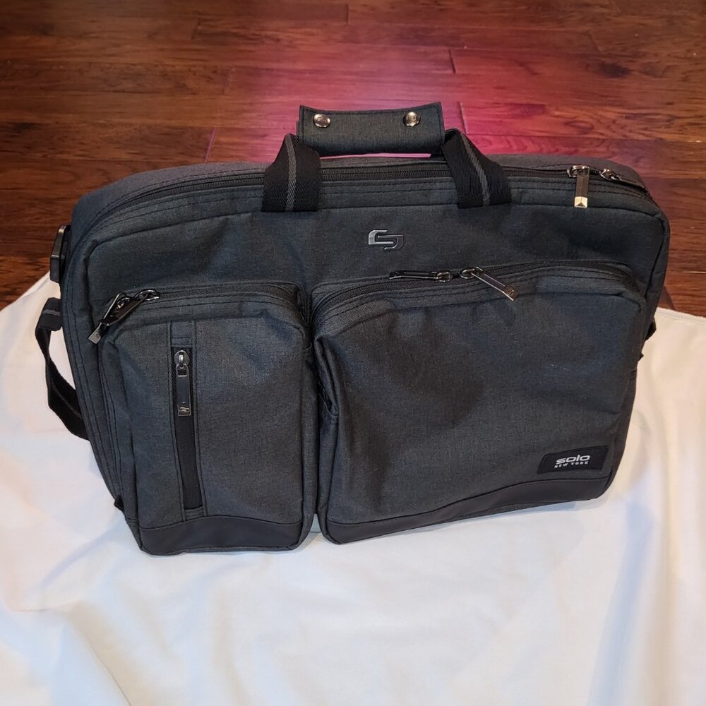 Soho New York Duane Hybrid Briefcase Backpack Travel Work  NO CROSSBODY STRAP
